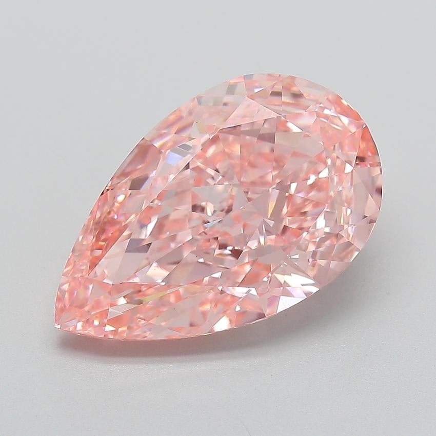 9.31 Ct. Fancy Vivid  Pink Pear Lab Grown Diamond
