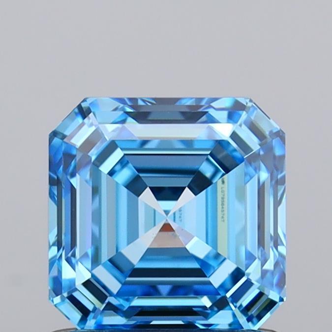 1.00 Ct. Fancy Vivid Blue Asscher Lab Grown Diamond