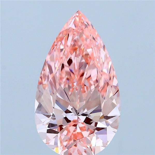 1.98 Ct. Fancy Vivid Pink Pear Lab Grown Diamond