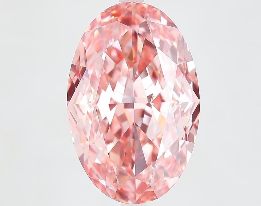 11.55 Ct. Fancy Vivid Pink Oval Lab Grown Diamond