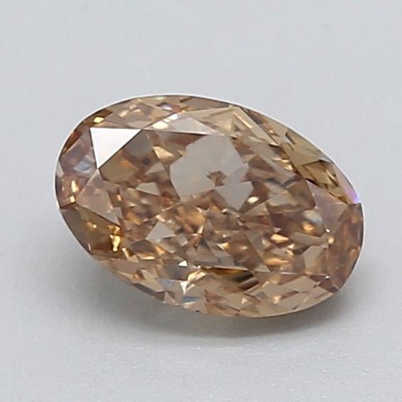 0.53 Ct. Light  Brown Oval Lab Grown Diamond