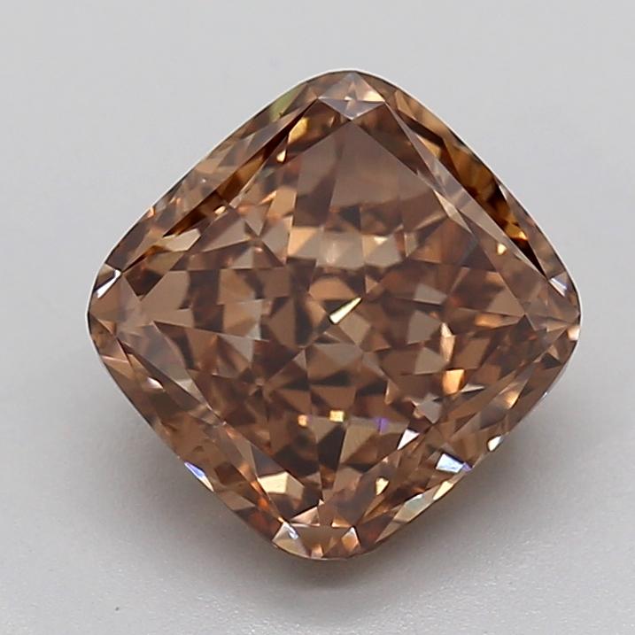 3.09 Ct. Fancy  Brown Cushion Lab Grown Diamond