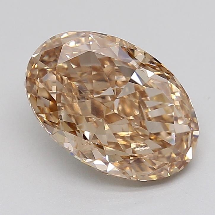 2.51 Ct. Light  Brown Oval Lab Grown Diamond