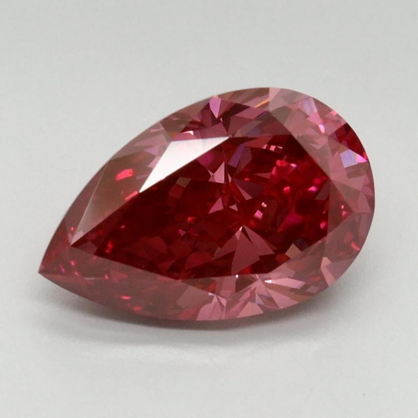 2.52 Ct. Fancy Vivid Red Pear Lab Grown Diamond