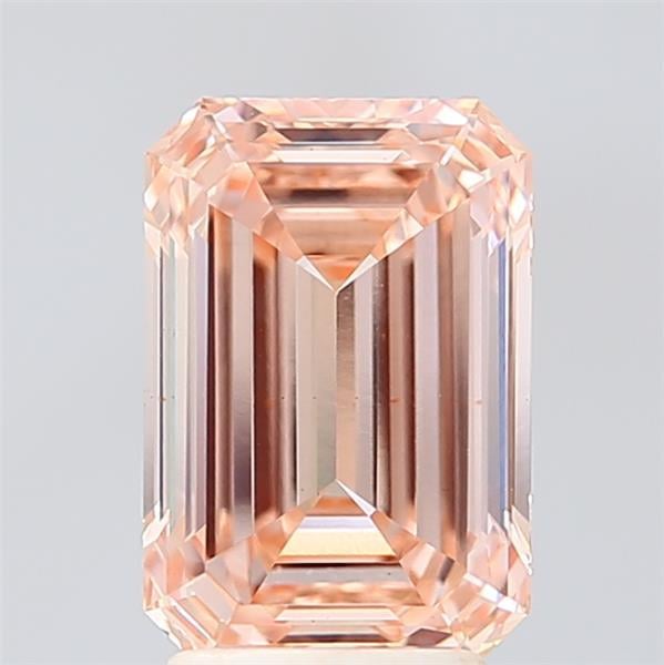 3.00 Ct. Fancy Light Orangy Brown Emerald Lab Grown Diamond