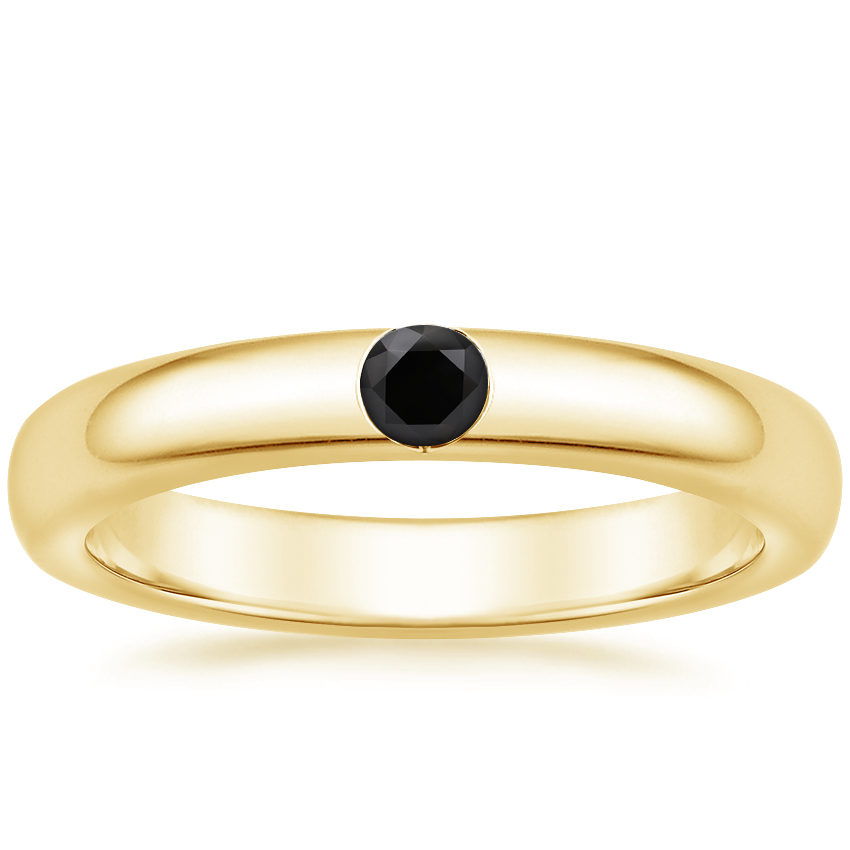 Yellow Gold Apex Black Diamond Ring