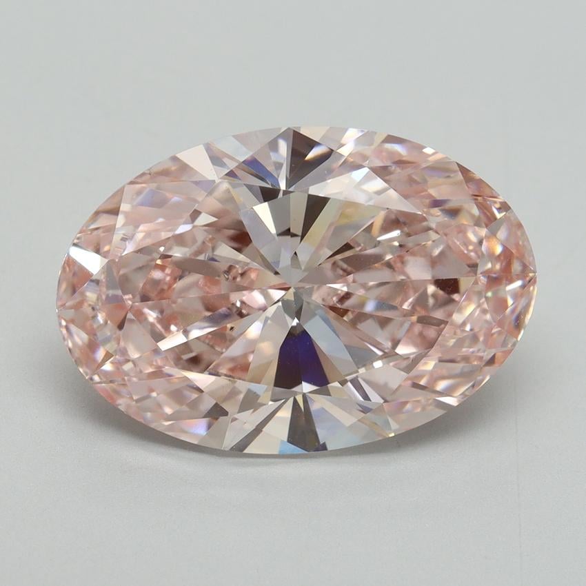 8.25 Ct. Fancy Intense Pink Oval Lab Grown Diamond