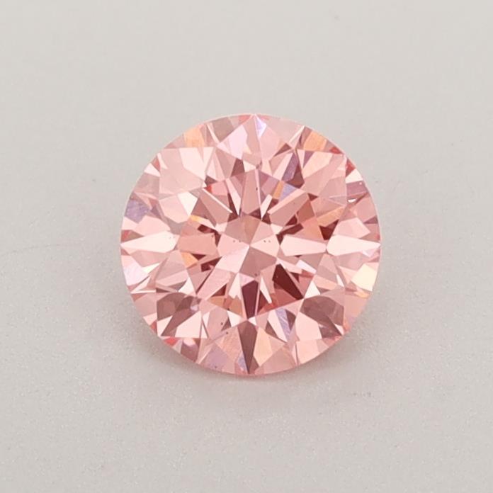 0.41 Ct. Fancy Vivid Pink Round Lab Grown Diamond