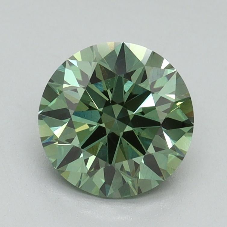 1.26 Ct. Fancy Vivid Green Round Lab Grown Diamond