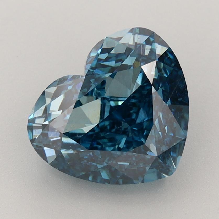 3.02 Ct. Fancy Vivid  Blue Heart Lab Grown Diamond