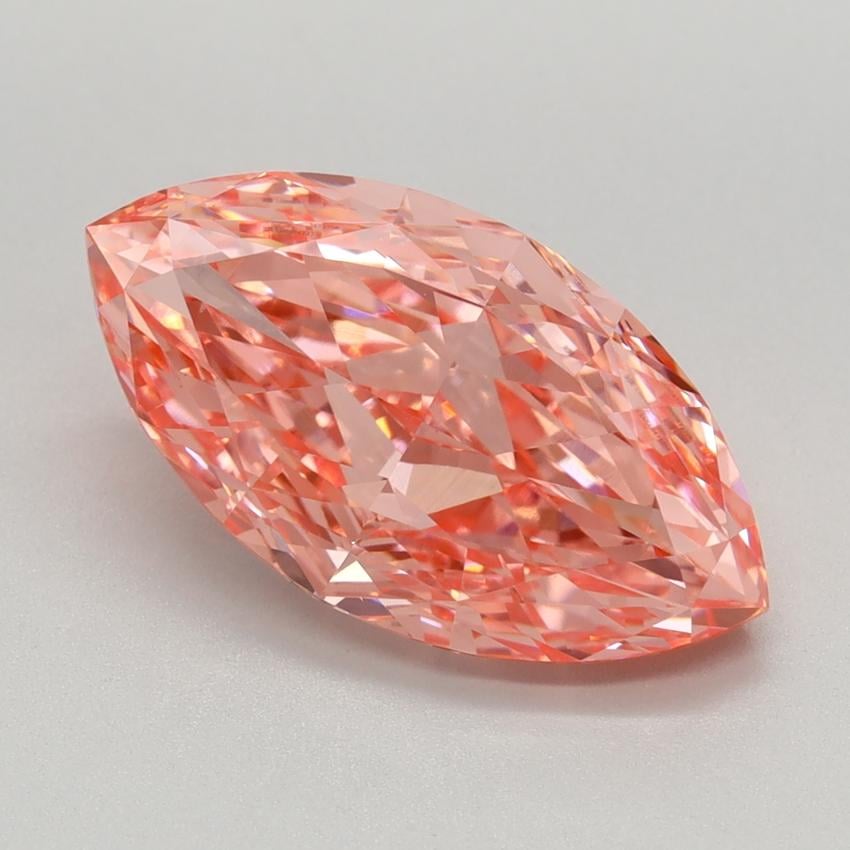 3.33 Ct. Fancy Vivid Pink Marquise Lab Grown Diamond