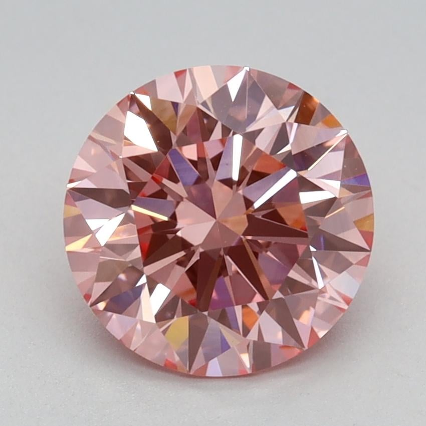 1.61 Ct. Fancy Vivid Pink Round Lab Grown Diamond