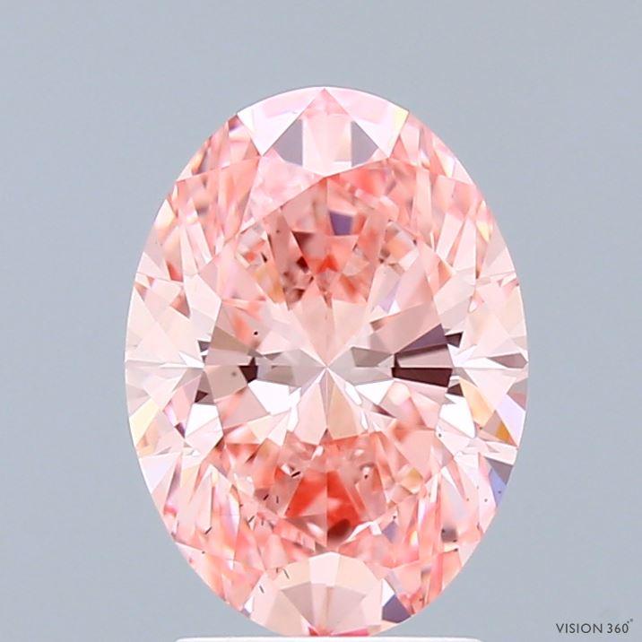 2.00 Ct. Fancy Vivid Pink Oval Lab Grown Diamond