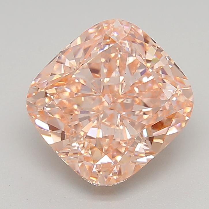4.03 Ct. Fancy Intense  Pink Cushion Lab Grown Diamond
