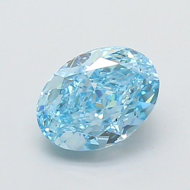 1.22 Ct. Fancy Vivid Blue Oval Lab Grown Diamond