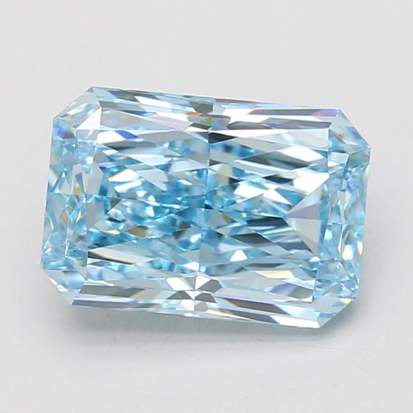 4.08 Ct. Fancy Vivid Blue Radiant Lab Grown Diamond