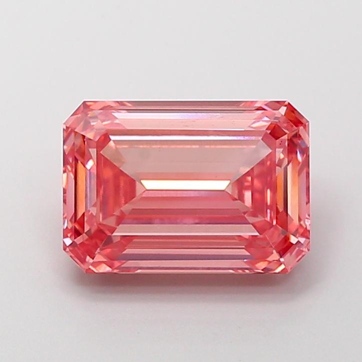 5.20 Ct. Fancy Vivid Pink Emerald Lab Grown Diamond