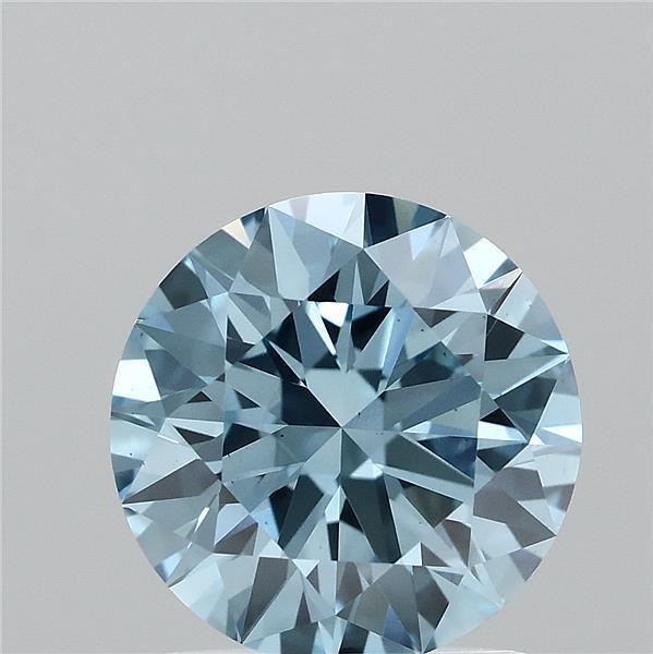 1.55 Ct. Fancy Vivid Blue Round Lab Grown Diamond