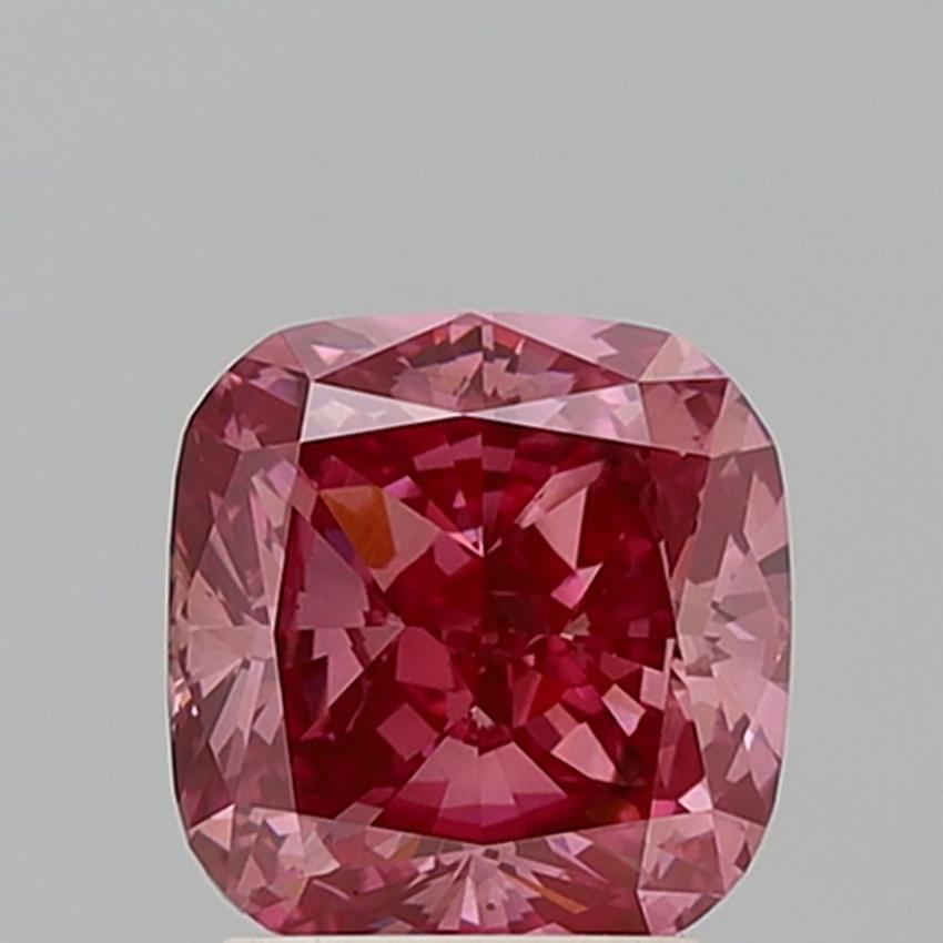 2.51 Ct. Fancy Vivid Pink Cushion Lab Grown Diamond