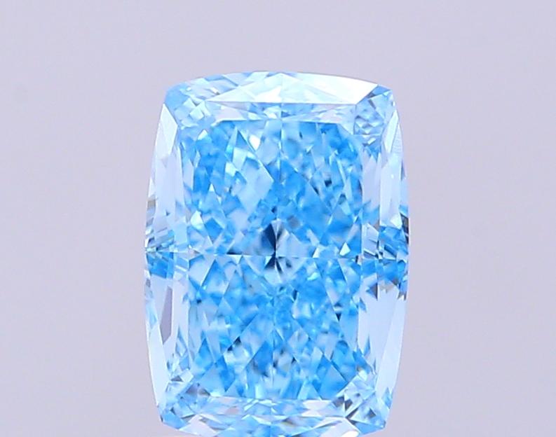 2.03 Ct. Fancy Vivid  Blue Cushion Lab Grown Diamond