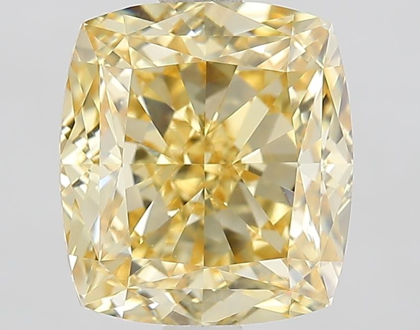 3.01 Ct. Fancy Intense Yellow Cushion Lab Grown Diamond