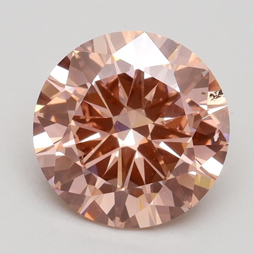 2.51 Ct. Fancy Intense Pink Round Lab Grown Diamond