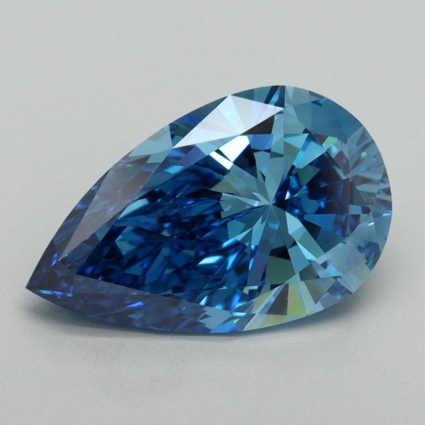 4.36 Ct. Fancy Vivid Blue Pear Lab Grown Diamond