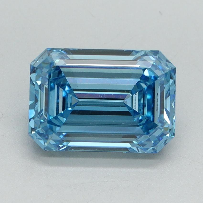 2.20 Ct. Fancy Vivid Blue Emerald Lab Grown Diamond