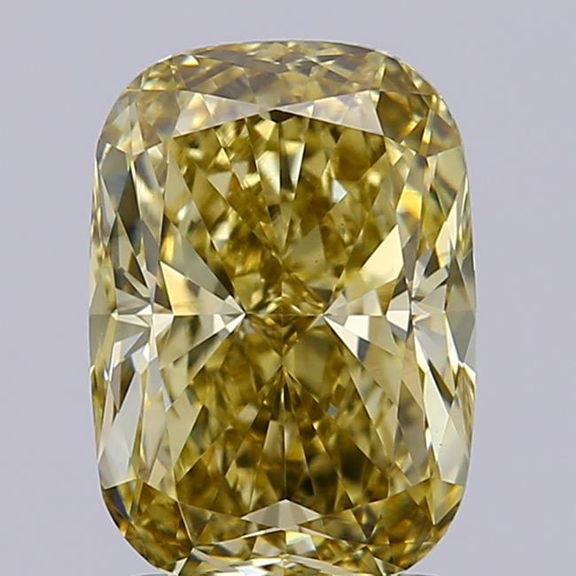2.03 Ct. Fancy Yellow Cushion Lab Grown Diamond