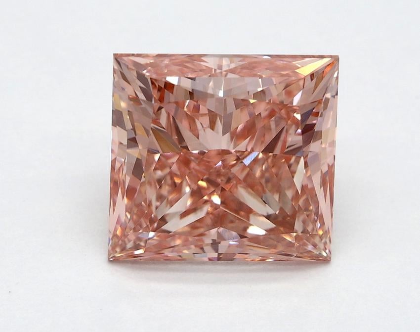 3.20 Ct. Fancy Vivid Pink Princess Lab Grown Diamond
