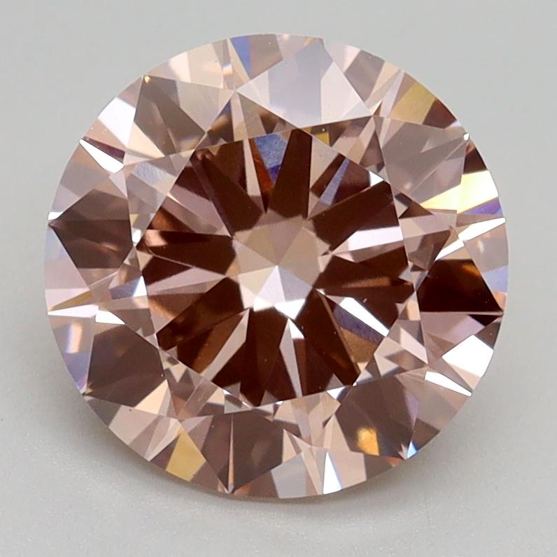 2.60 Ct. Fancy Intense Pink Round Lab Grown Diamond