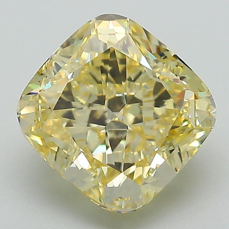 3.36 Ct. Fancy Intense Yellow Cushion Lab Grown Diamond