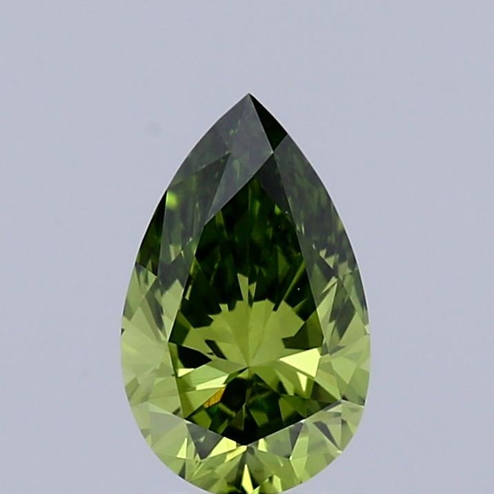 0.55 Ct. Fancy Vivid Green Pear Lab Grown Diamond