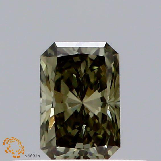 0.36 Ct. Fancy Greyish Green Radiant Lab Grown Diamond