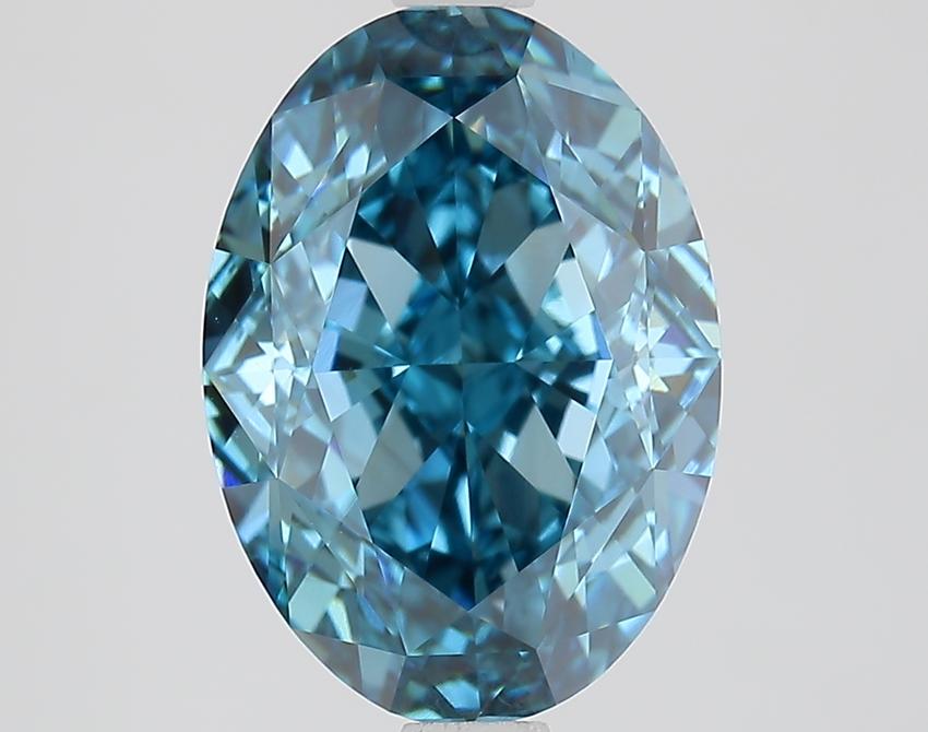 3.35 Ct. Fancy Vivid Blue Oval Lab Grown Diamond