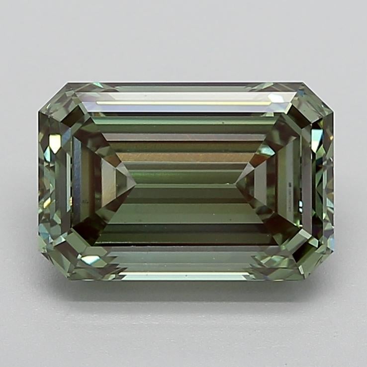 4.00 Ct. Fancy Vivid  Green Emerald Lab Grown Diamond