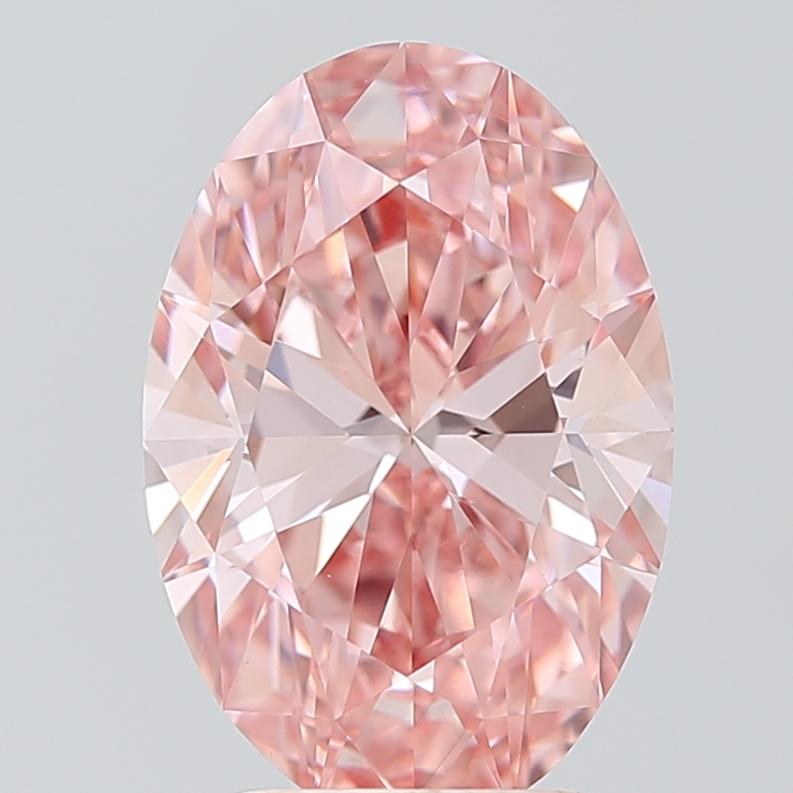 3.01 Ct. Fancy Vivid Pink Oval Lab Grown Diamond
