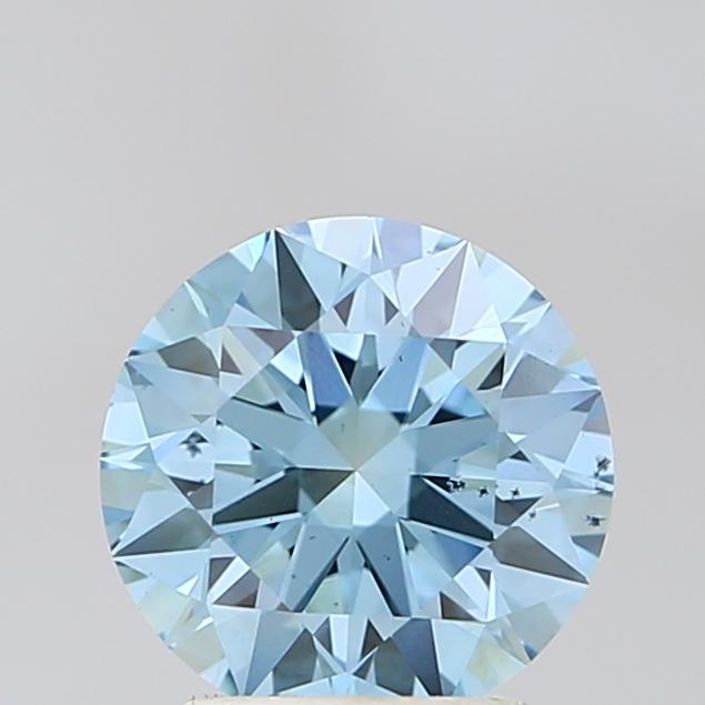 2.07 Ct. Fancy Vivid Blue Round Lab Grown Diamond