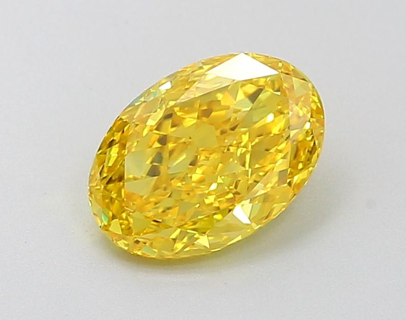 1.35 Ct. Fancy Vivid  Yellow Oval Lab Grown Diamond