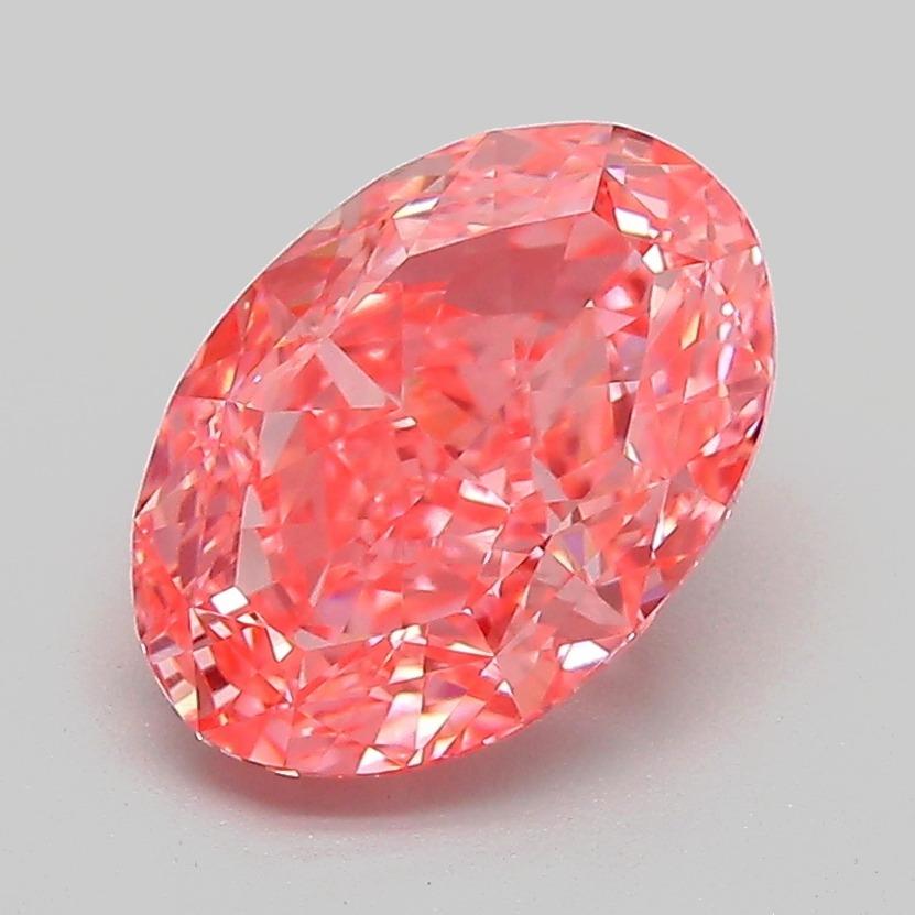 2.25 Ct. Fancy Vivid Pink Oval Lab Grown Diamond