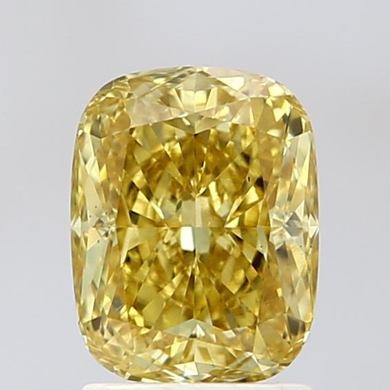 2.00 Ct. Fancy Intense Yellow Cushion Lab Grown Diamond