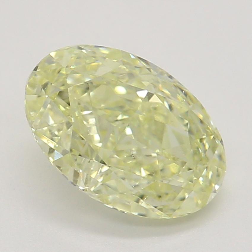0.78 Ct. Fancy Light Yellow Oval Diamond