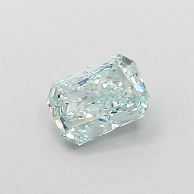 0.82 Ct. Fancy Intense Bluish Green Radiant Lab Grown Diamond