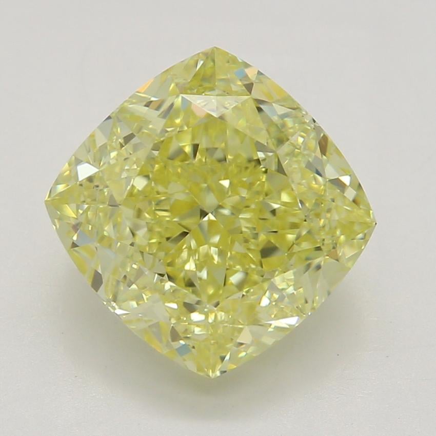 2.32 Ct. Fancy Intense Yellow Cushion Diamond