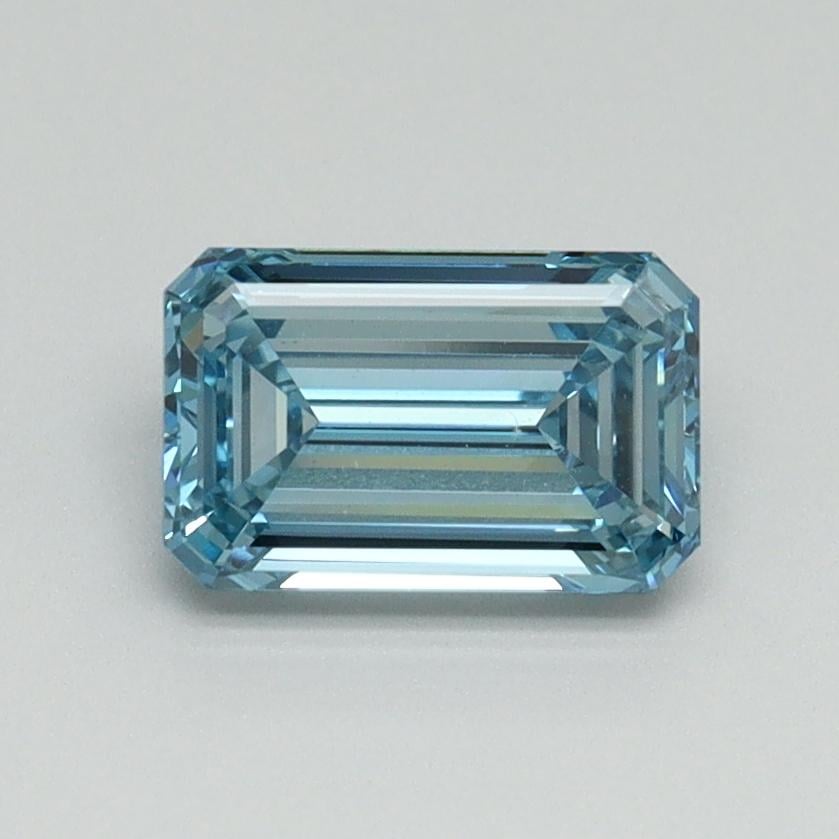1.00 Ct. Fancy Vivid Blue Emerald Lab Grown Diamond