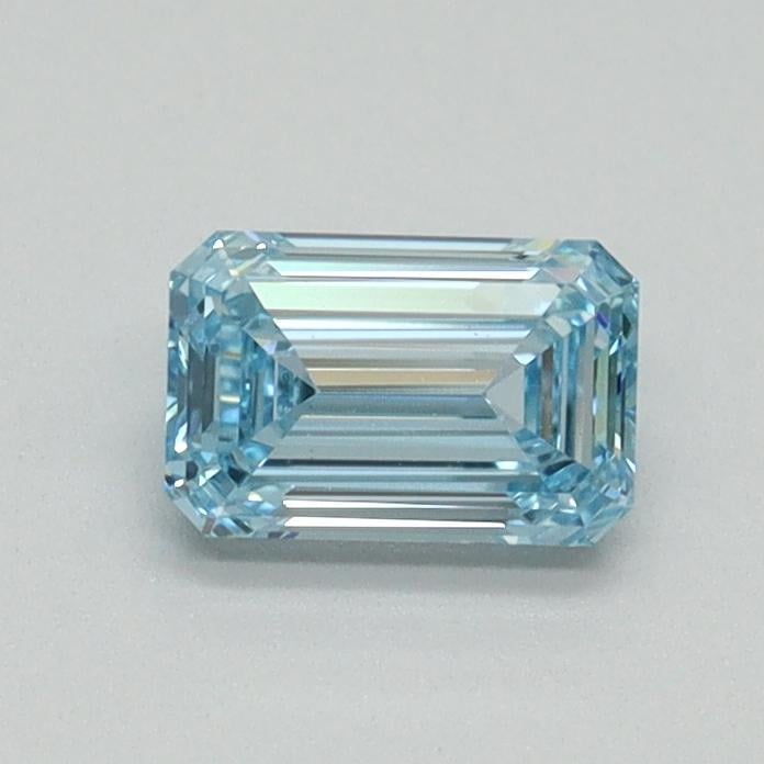 0.55 Ct. Fancy Vivid Blue Emerald Lab Grown Diamond