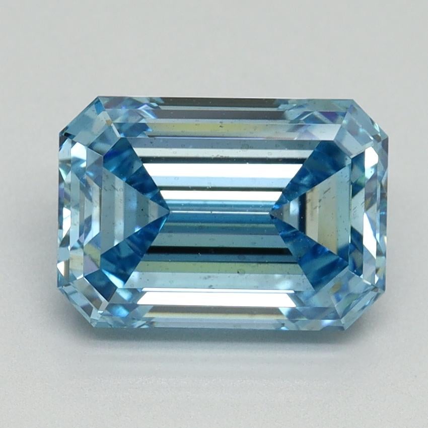 3.24 Ct. Fancy Vivid Blue Emerald Lab Grown Diamond