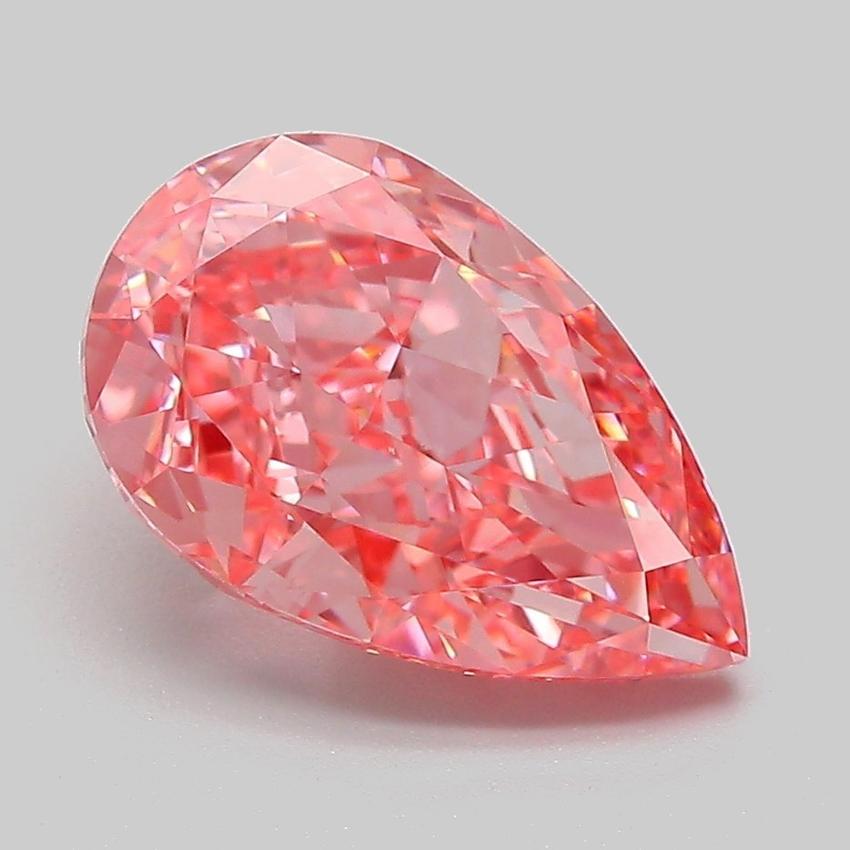 3.09 Ct. Fancy Vivid Pink Pear Lab Grown Diamond