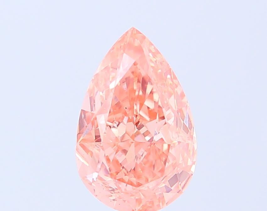 3.00 Ct. Fancy Vivid Brownish Orange Pear Lab Grown Diamond