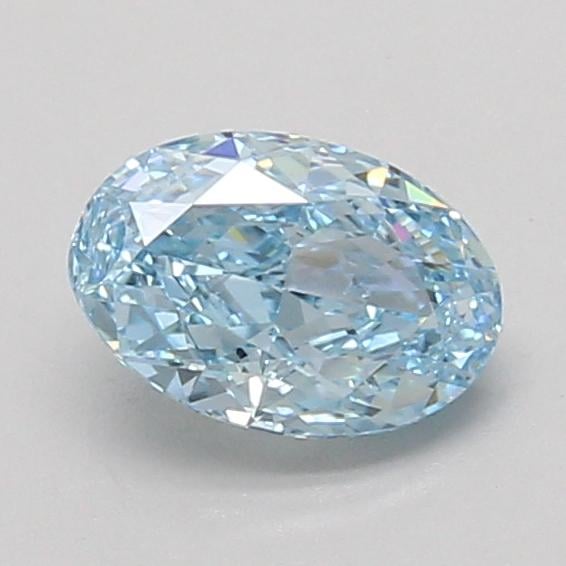1.03 Ct. Fancy Vivid Blue Oval Lab Grown Diamond